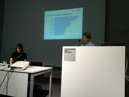 Lena Kahle und Verena Lucia Nägel präsentieren die Ergebnisse der Studie